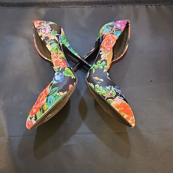 JUSTFAB FLORAL MULTI D'ORSAY HIGH HEEL PUMPS S2 - Picture 13 of 16